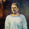 Paul Gauguin-autoritratto davanti a un calvario