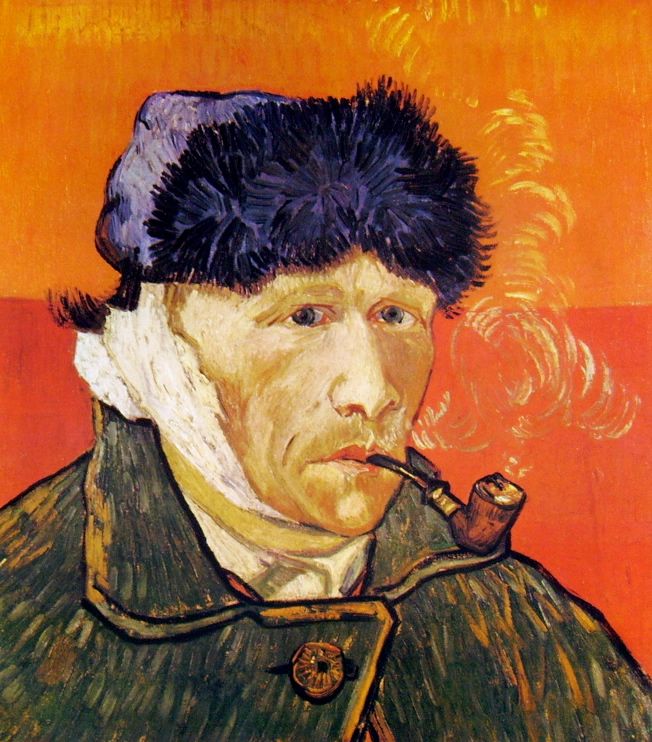 Van Gogh autoritratto 1889 col capo bendato