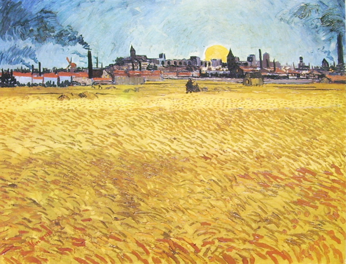 Van Gogh campo di grano al tramonto 519