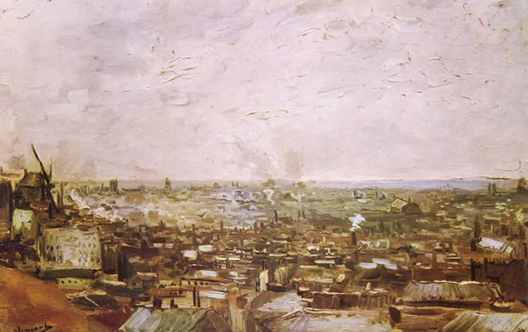 Van Gogh veduta parigina da montmartre